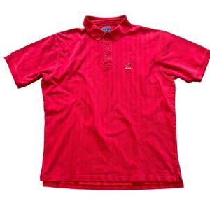 Faconnable Men's Red Polo.100% Cotton, Emblem Embroidered on Chest.  Size XL